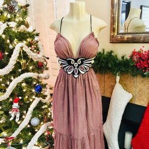 NWOT Foley + Corinna Butterfly Maxi Dress - XS